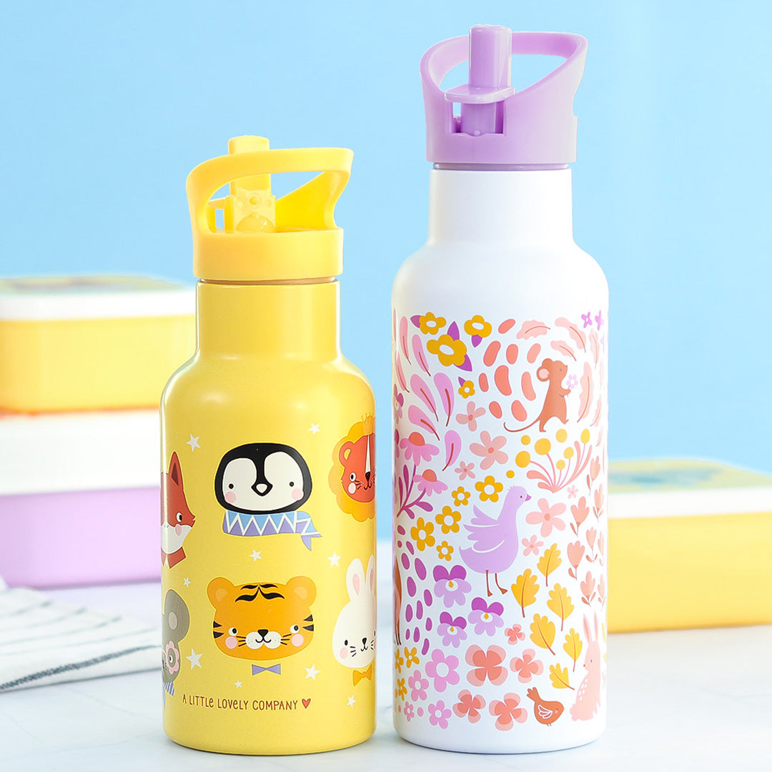 a little lovely company rvs drinkfles bloementuin - 500 ml