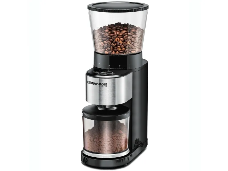 Rommelsbacher EKM 500 - Kaffekværn/køkkenvægt - 160 W - sort/rustfrit stål