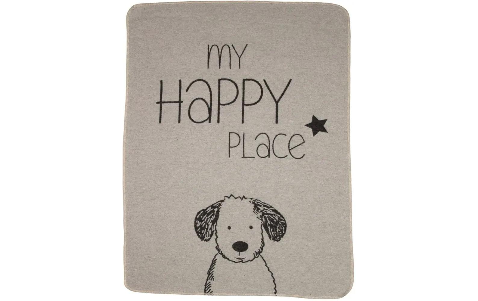 Hunde-Decke My Happy Place, 70 x 90 cm, FilzHaustierdecke