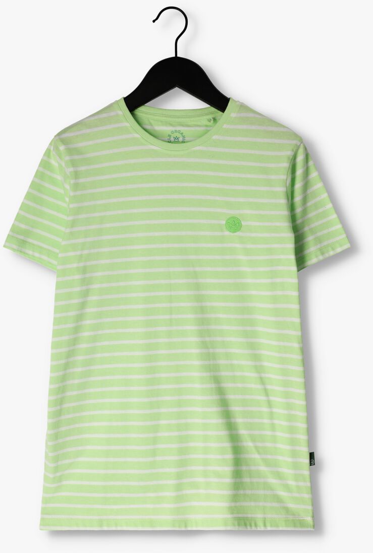 KRONSTADT groene kronstadt t-shirt timmi kids organic/recycled striped t-shirt