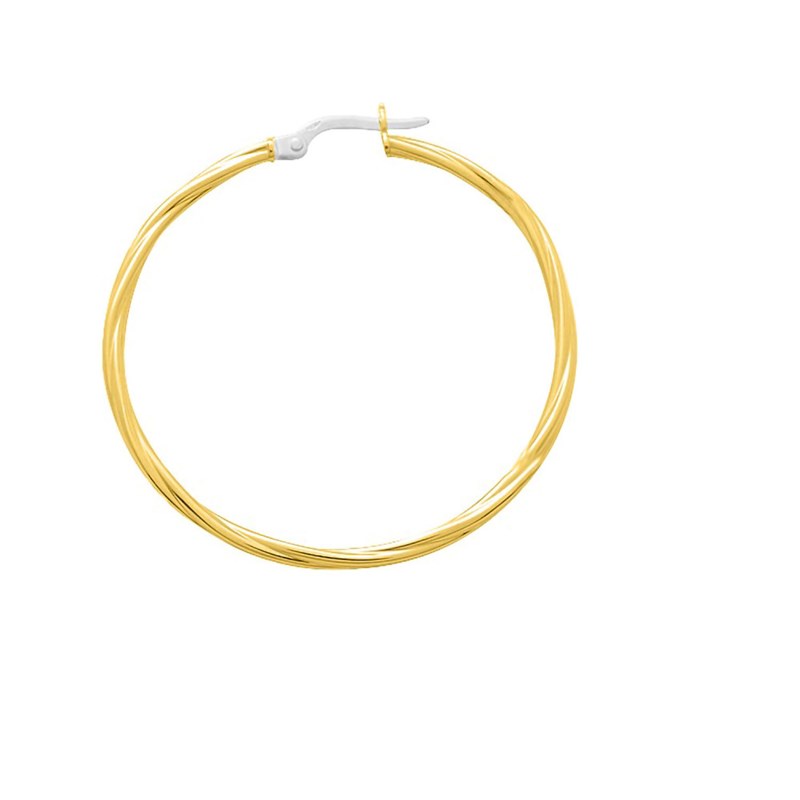 Créoles torsadées Femme - Or 18 Carats - Diamètre 35mm