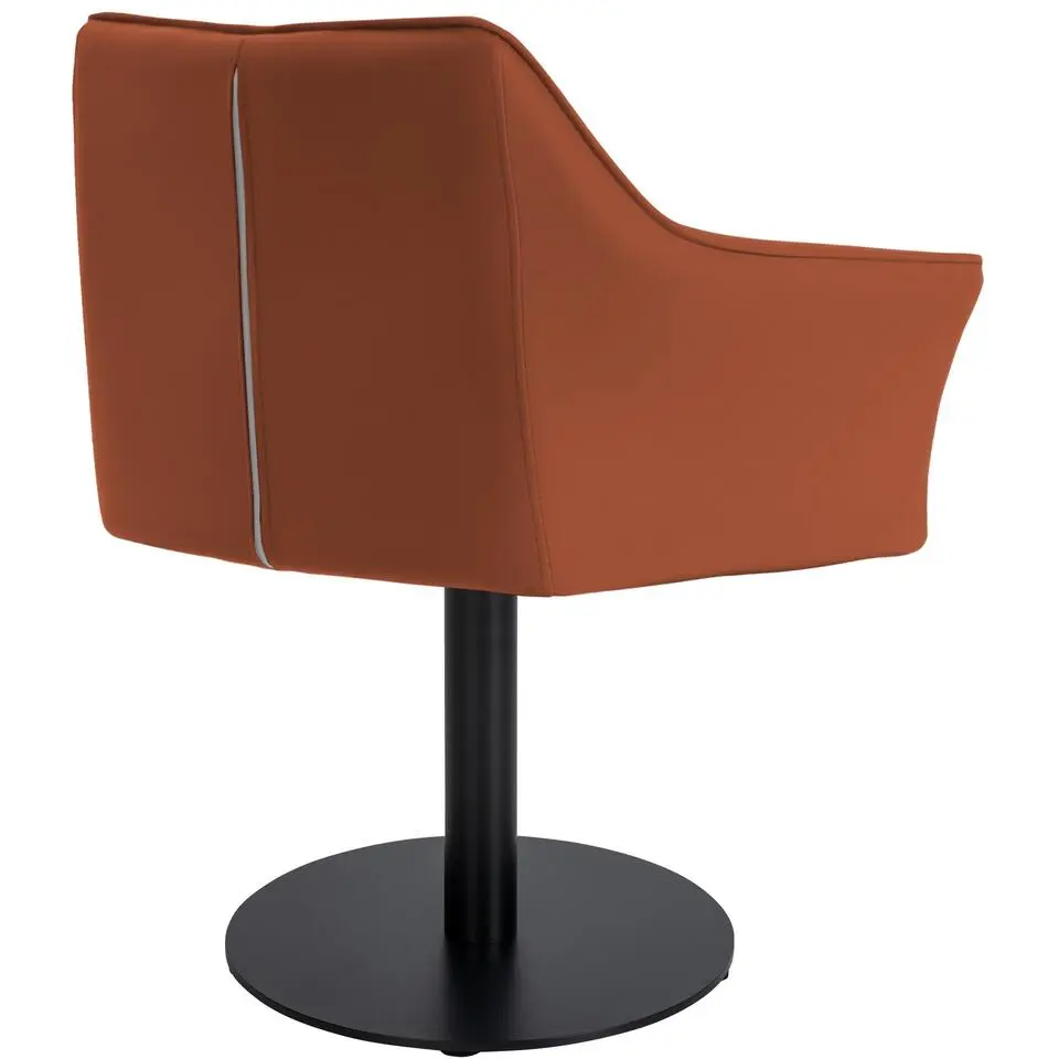 CLP Lounger Damaso zwart Frame - Kunstleer - licht bruin