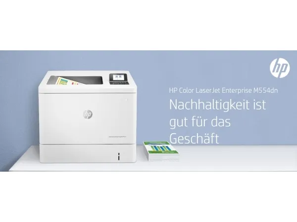 HP LaserJet Enterprise M554dn - Printer - farve - Duplex - laser - A4/Legal - 1200 x 1200 dpi - op til 33 spm (mono) / op til 33 spm (farve) - kapacitet: 650 ark - USB 2.0, Gigabit LAN, USB 2.0 vært