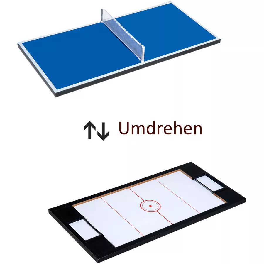 HOMCOM 4 in 1 Multi Spieltisch braun