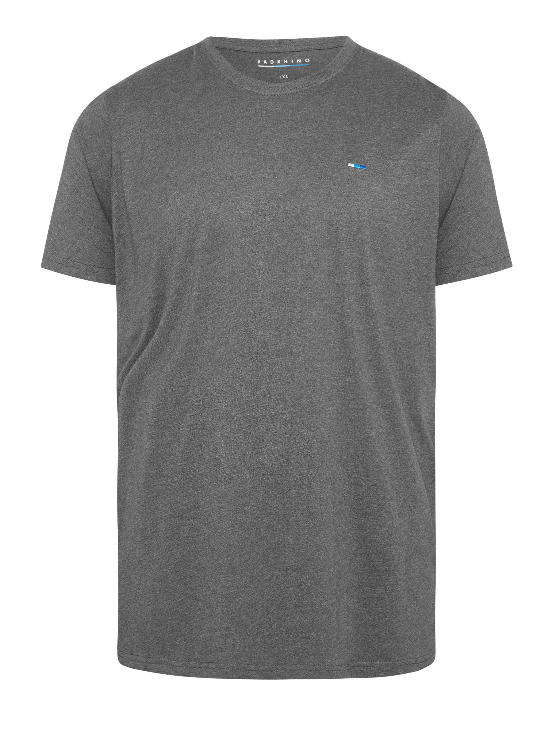 Zwart - BadRhino Big & Tall 100% katoenen T-shirts 5 -pack