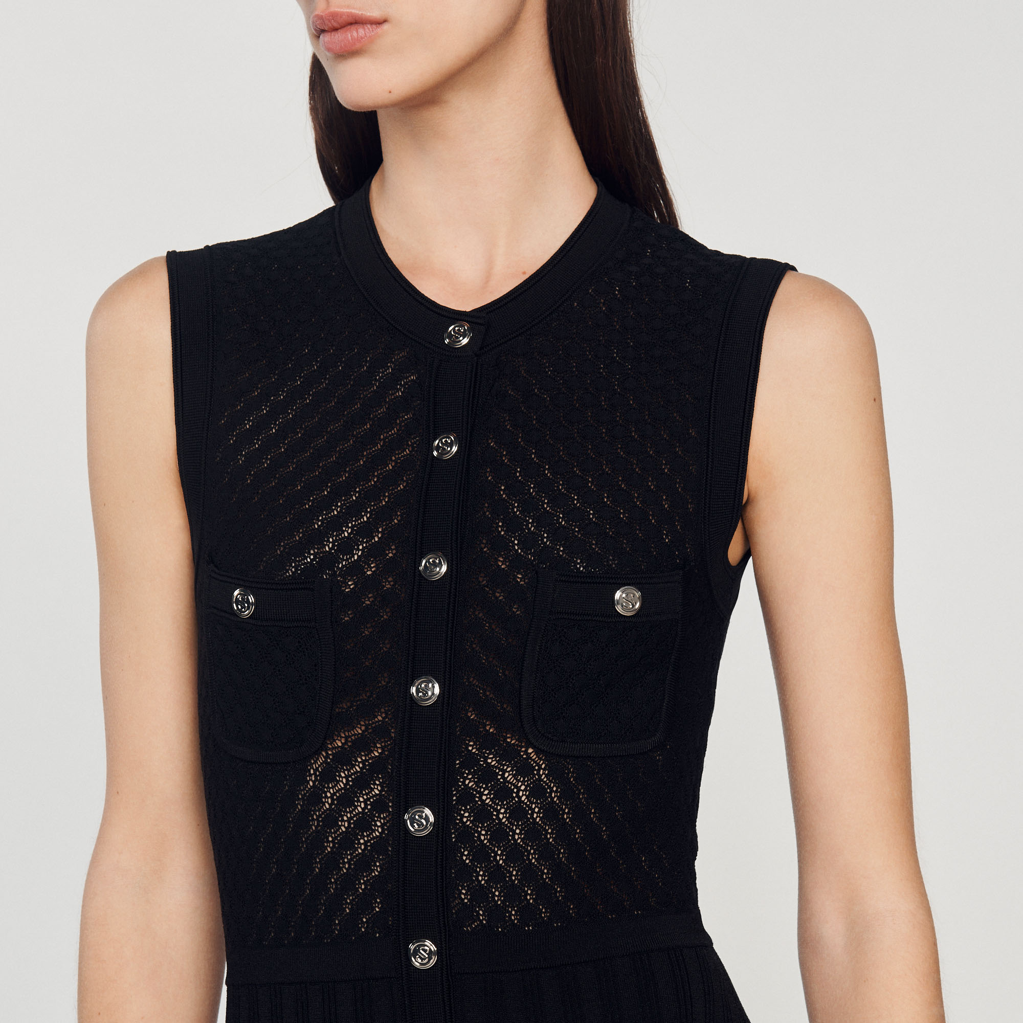 Robe longue en maille