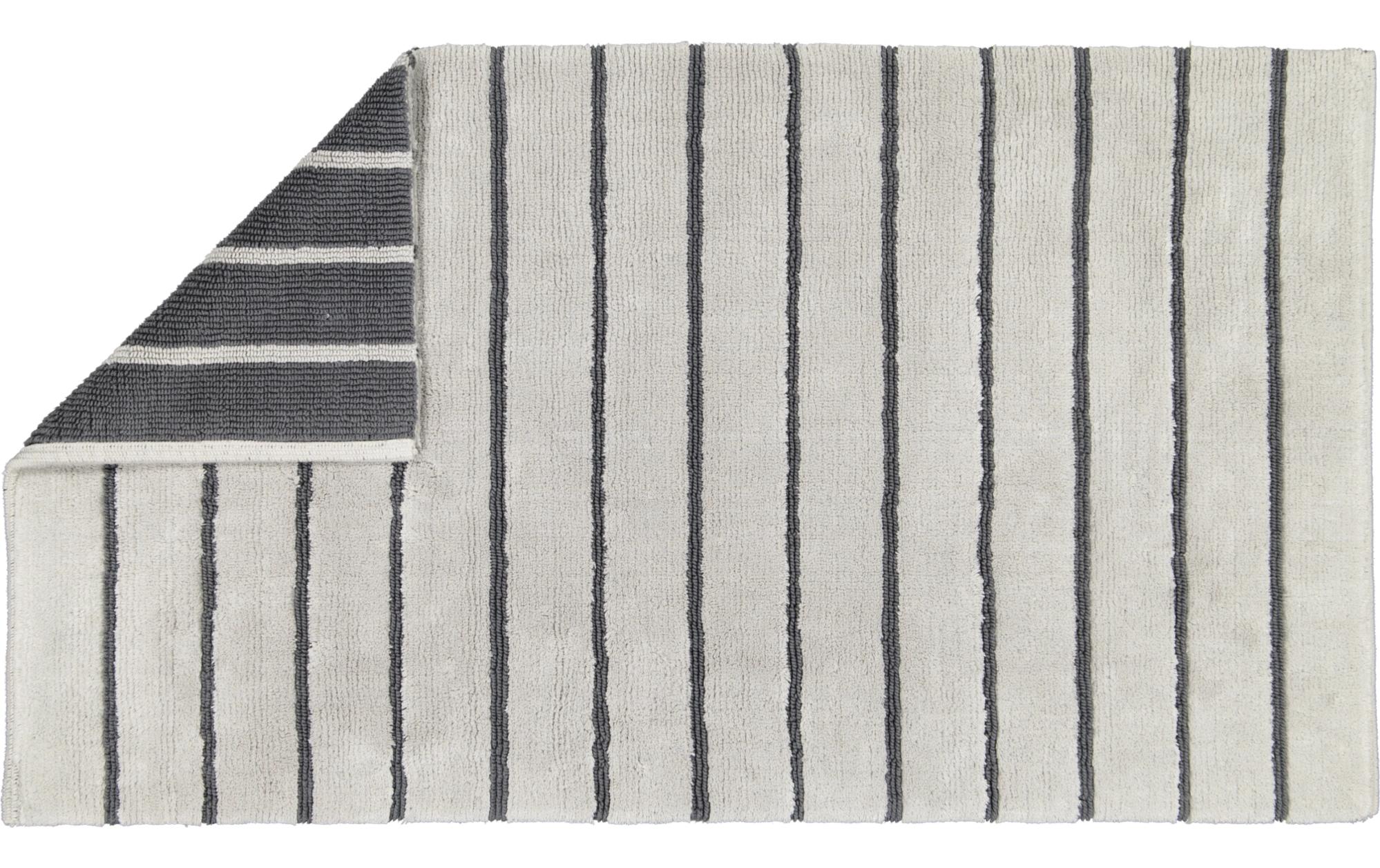 Badteppich Balance Doubleface 60 x 100 cm, Platin<br>Handgewebter Wende-Badteppich