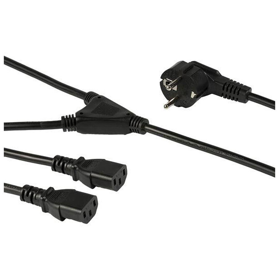 StarTech.com Cordon d'alimentation PC en Y avec prise Schuko vers C13 - 2 m