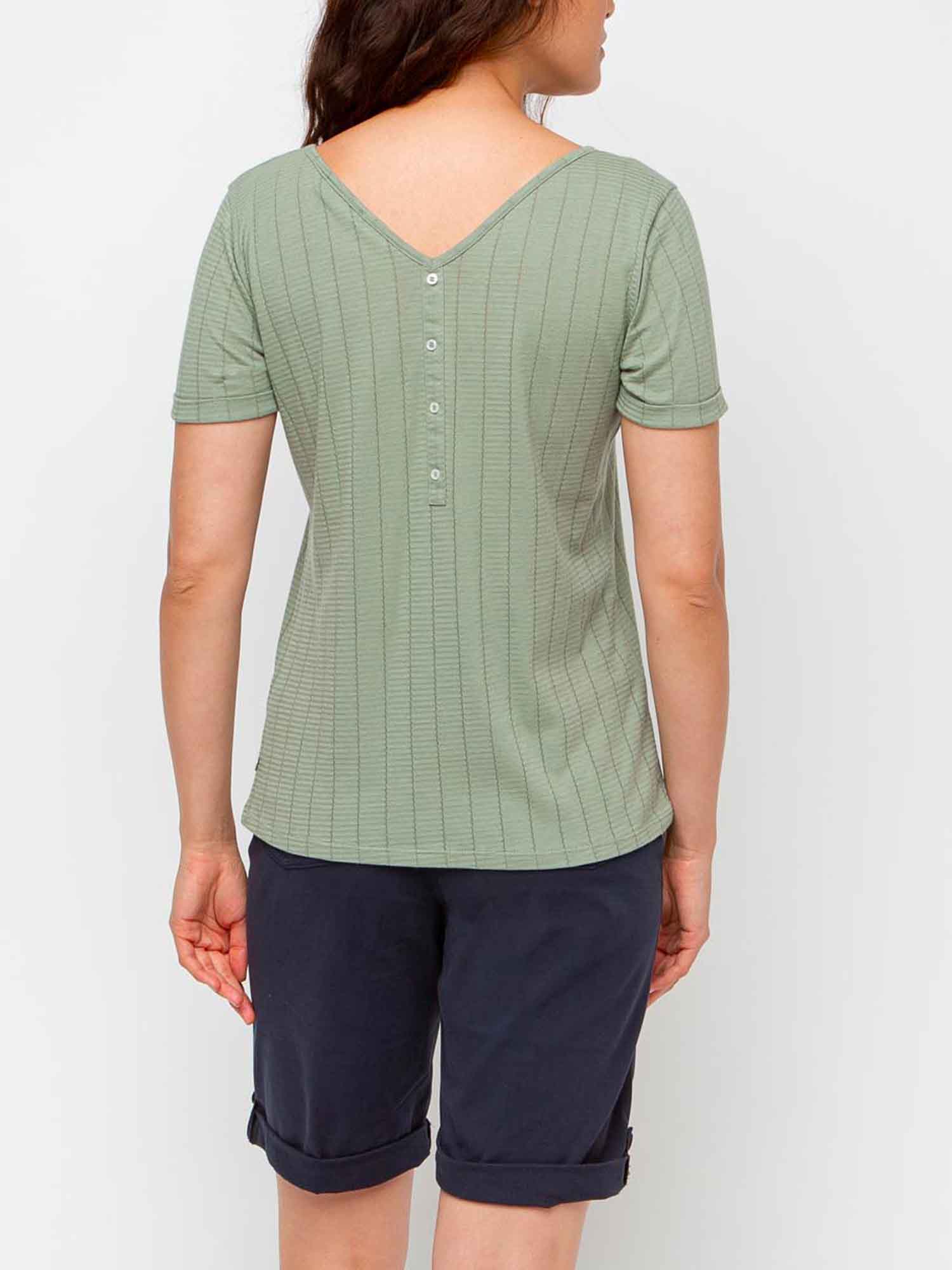 Tee-Shirt Femme Coton Fin Kaki