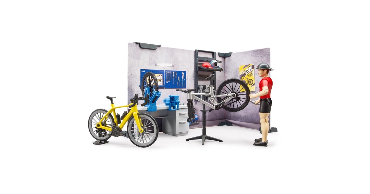 bruderbworld Fietsenwinkel Speelfiguur  (63120)