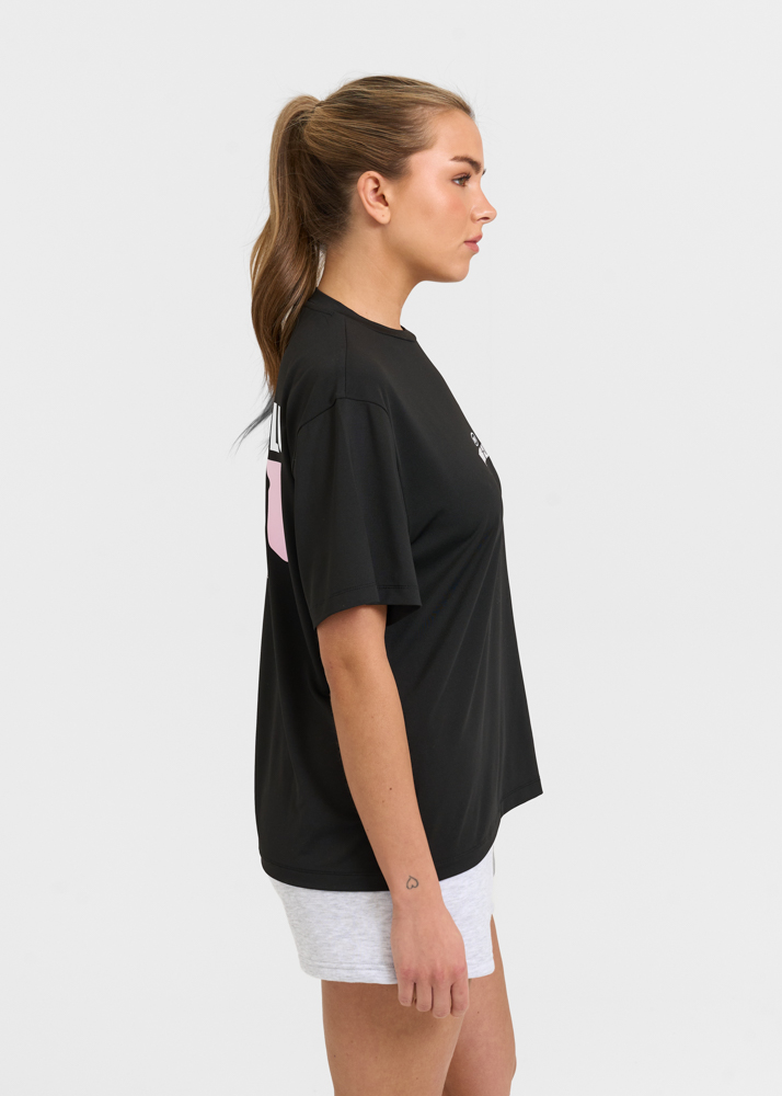 Running club t-shirt zwart