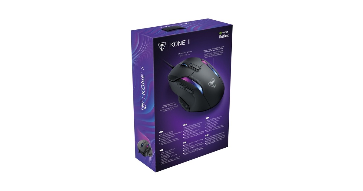 Turtle BeachKone II gaming muis  (Zwart, 50 - 26.000 Dpi, RGB)