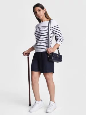 Suéter Adaptive Heritage Stripe com Decote Canoa