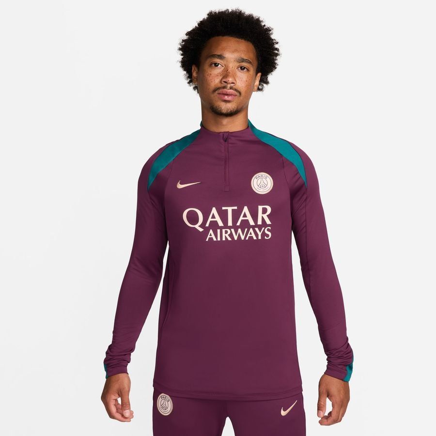 Paris Saint-Germain Maillot d'Entraînement Dri-FIT Strike Drill - Bordeaux/Geode Teal/Orange