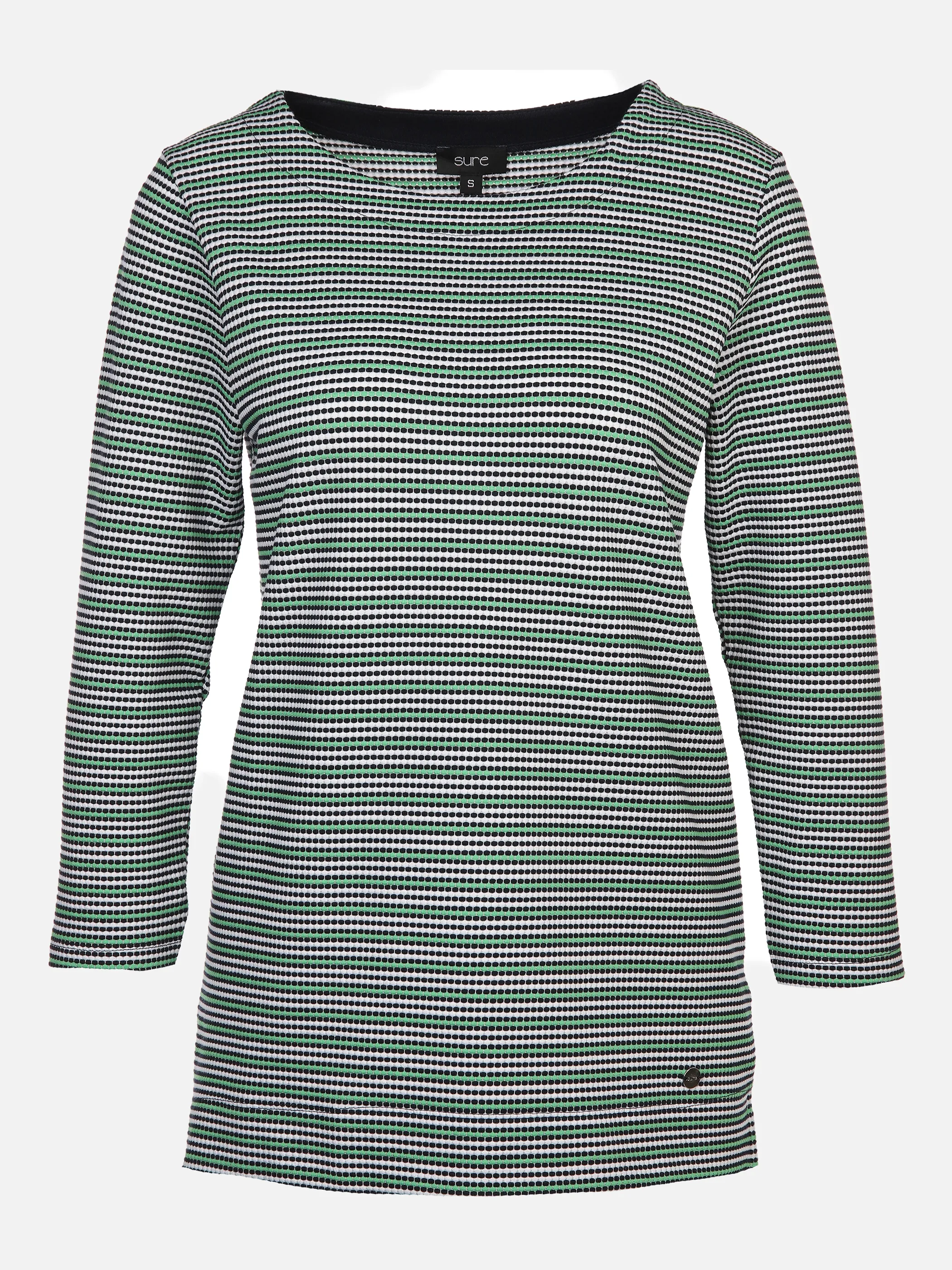 Damen Wabenstrukturshirt mit Streifen