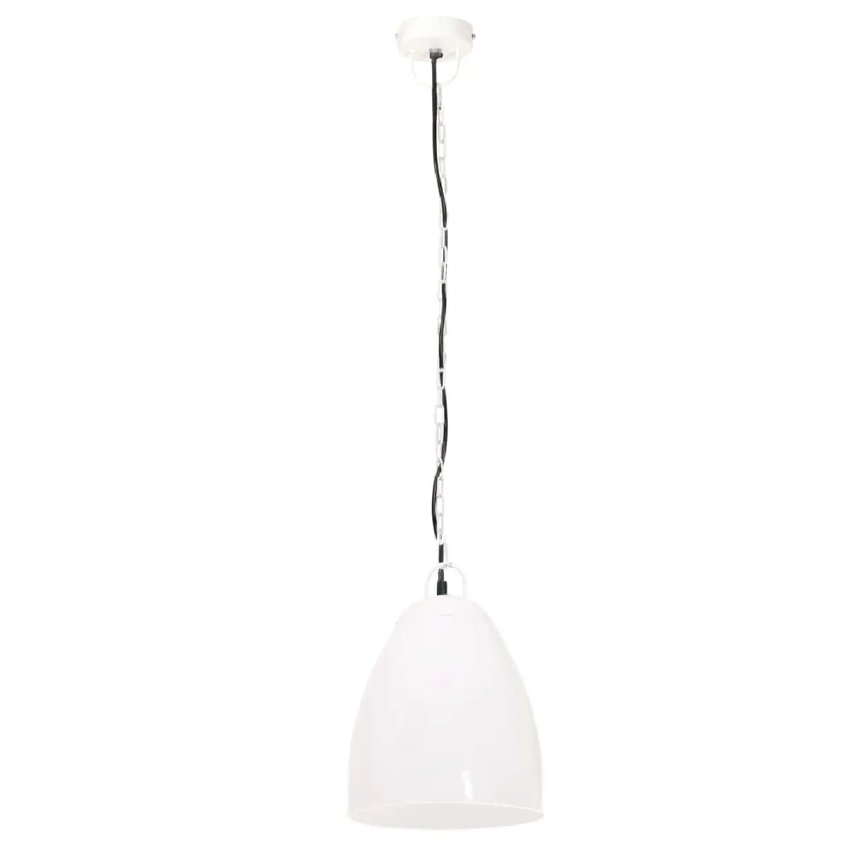 vidaXL Lampe suspendue industrielle 32 cm - Blanc