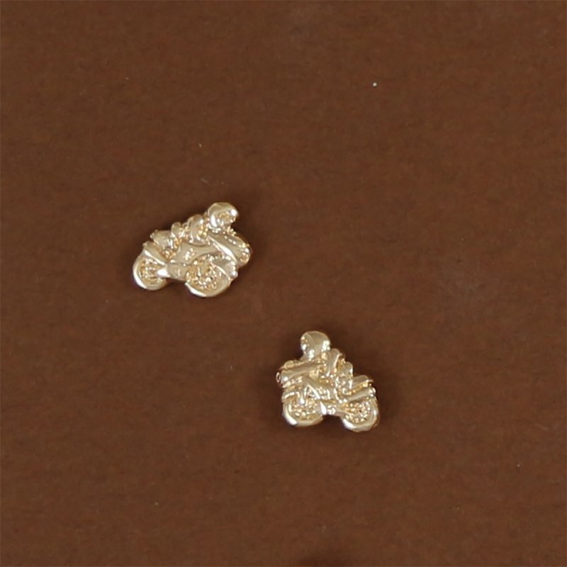 Boucles d'oreilles moto - Plaqué or
