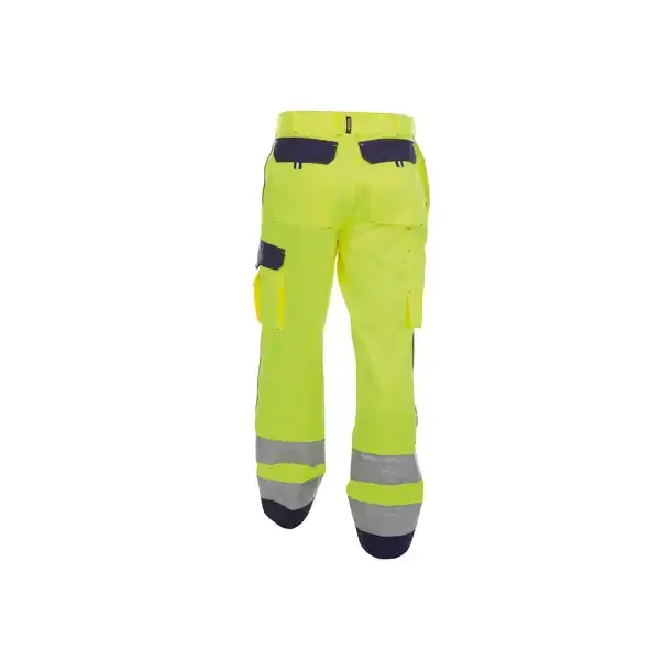 DASSY® BUFFALO (200431) HIGH VISIBILITY WORK TROUSERS WITH KNEE POCKETS gul og blå