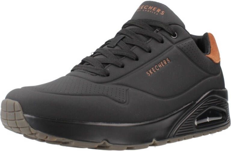 Skechers Air-Cooled Memory Foam Jogging Sneaker Black Heren