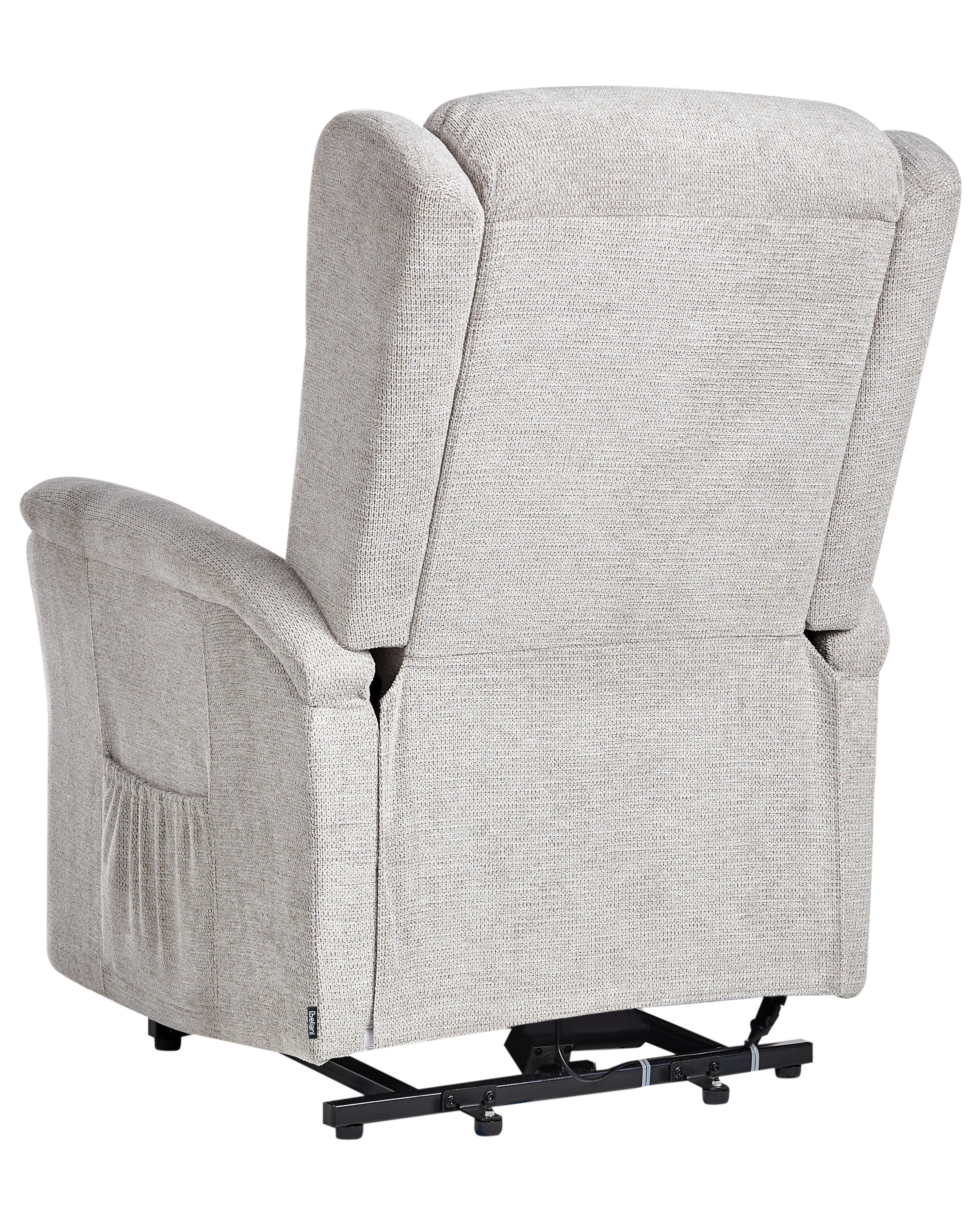 Elektrische relaxfauteuil ELEGY inclusief voetensteun Stof Lichtgrijs