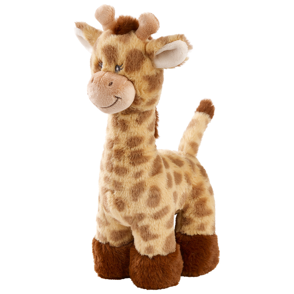 Topolino Plüschgiraffe in weicher Qualität braun / dunkelgelb