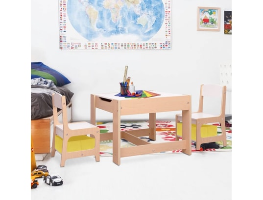 VIDAXL - Ensemble table et chaise enfant Table pour enfants avec 2 chaises mdf