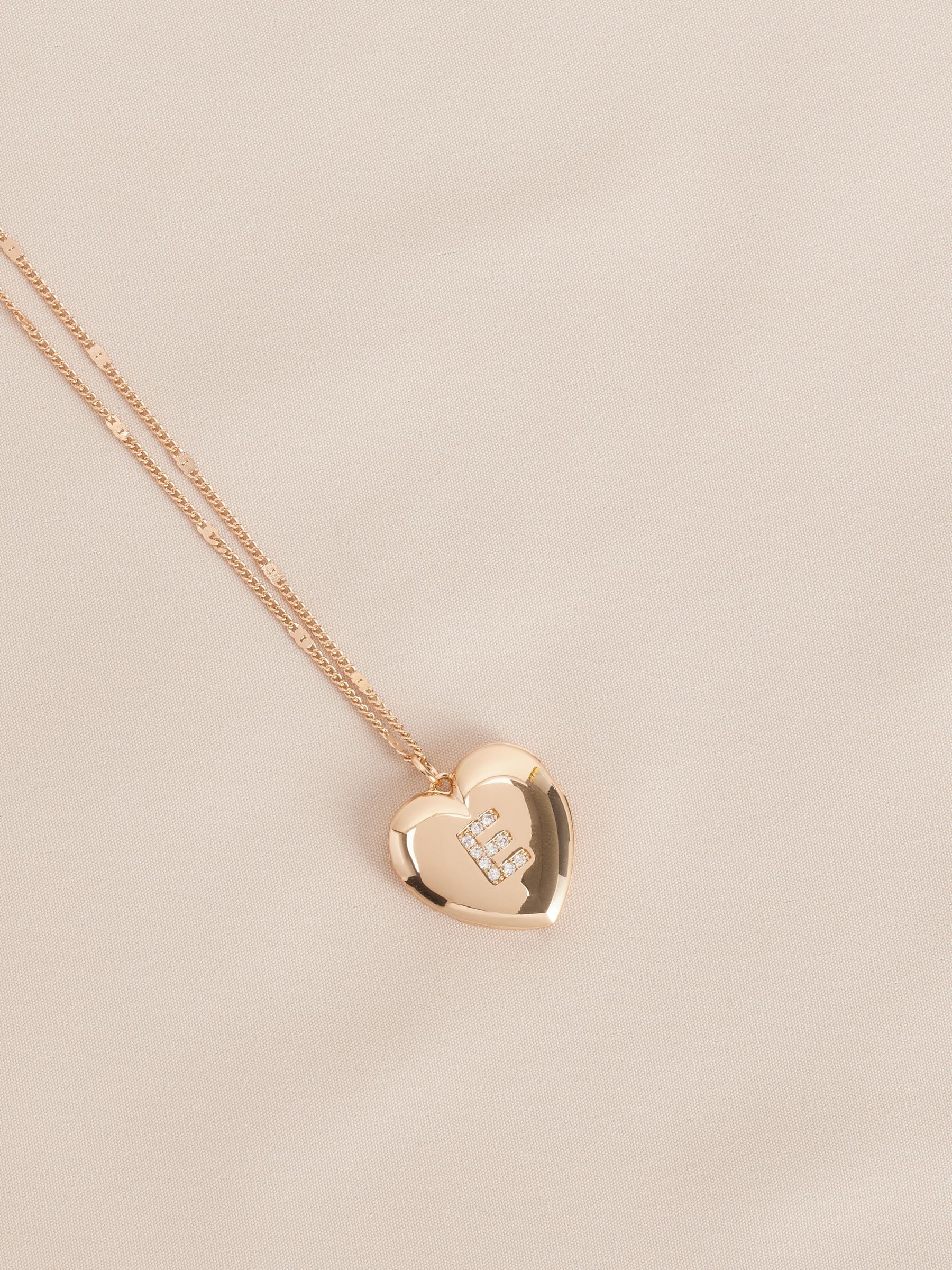 Goudkleurig - Initial Heart Locket Necklace