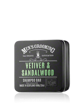 Scottish Fine Soaps Men's Grooming Vetiver & Sandalwood Shampoo Bar 100g