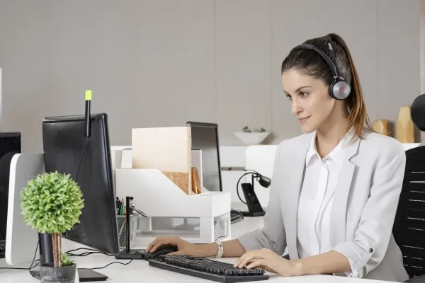 Yealink WH62 Dual - Til Microsoft Teams - headset - på øret - DECT - trådløs - Certified for Microsoft Teams