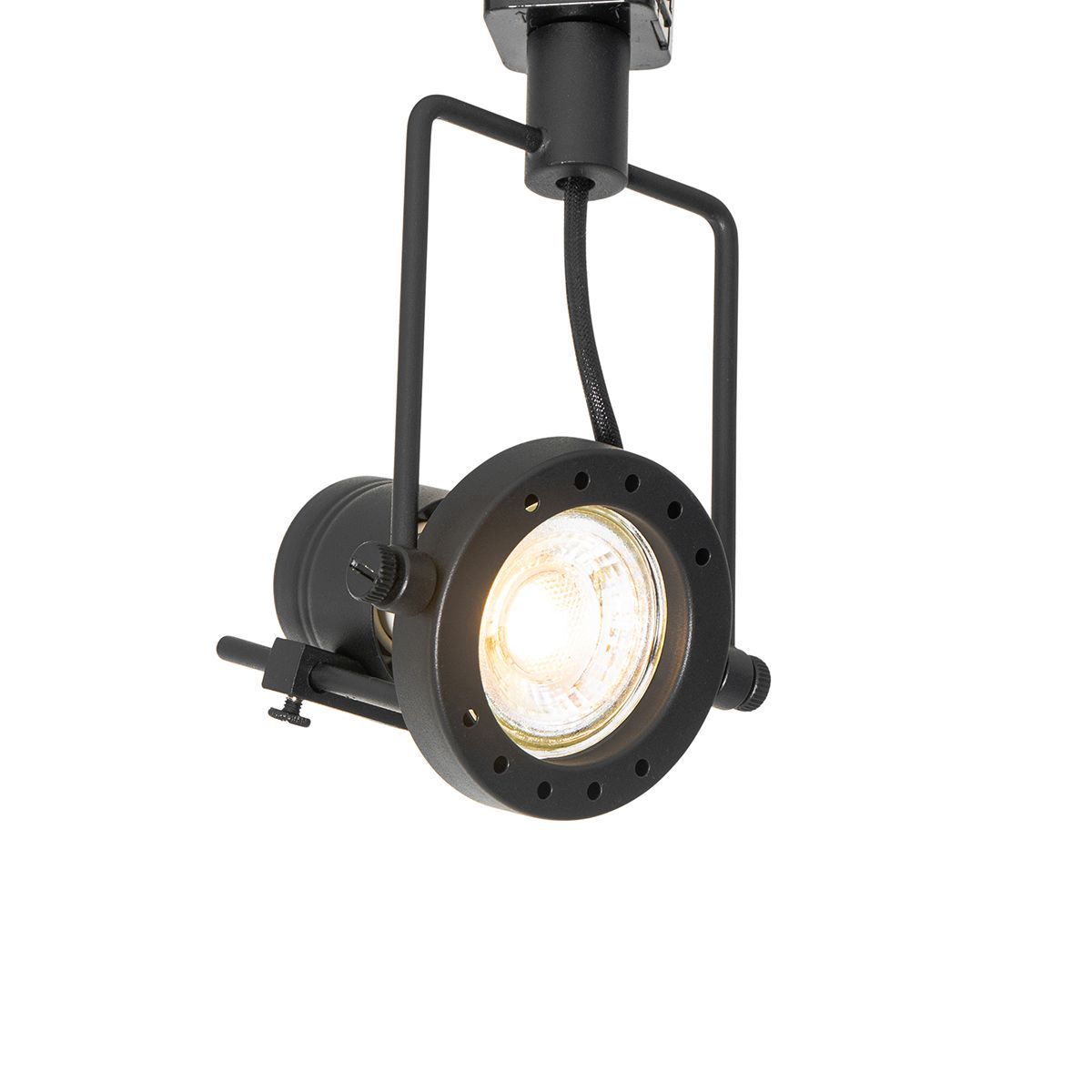 Smart railsysteem zwart 1-fase incl. 5 Wifi GU10 - Iconic Suplux