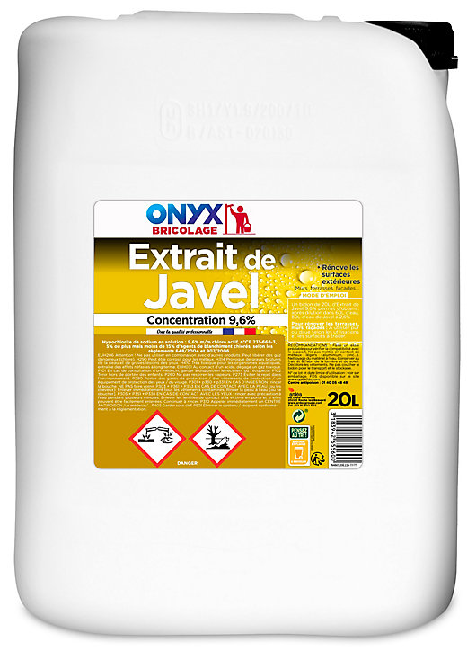 Extrait de javel concentration 9,6° Onyx bricolage 20L