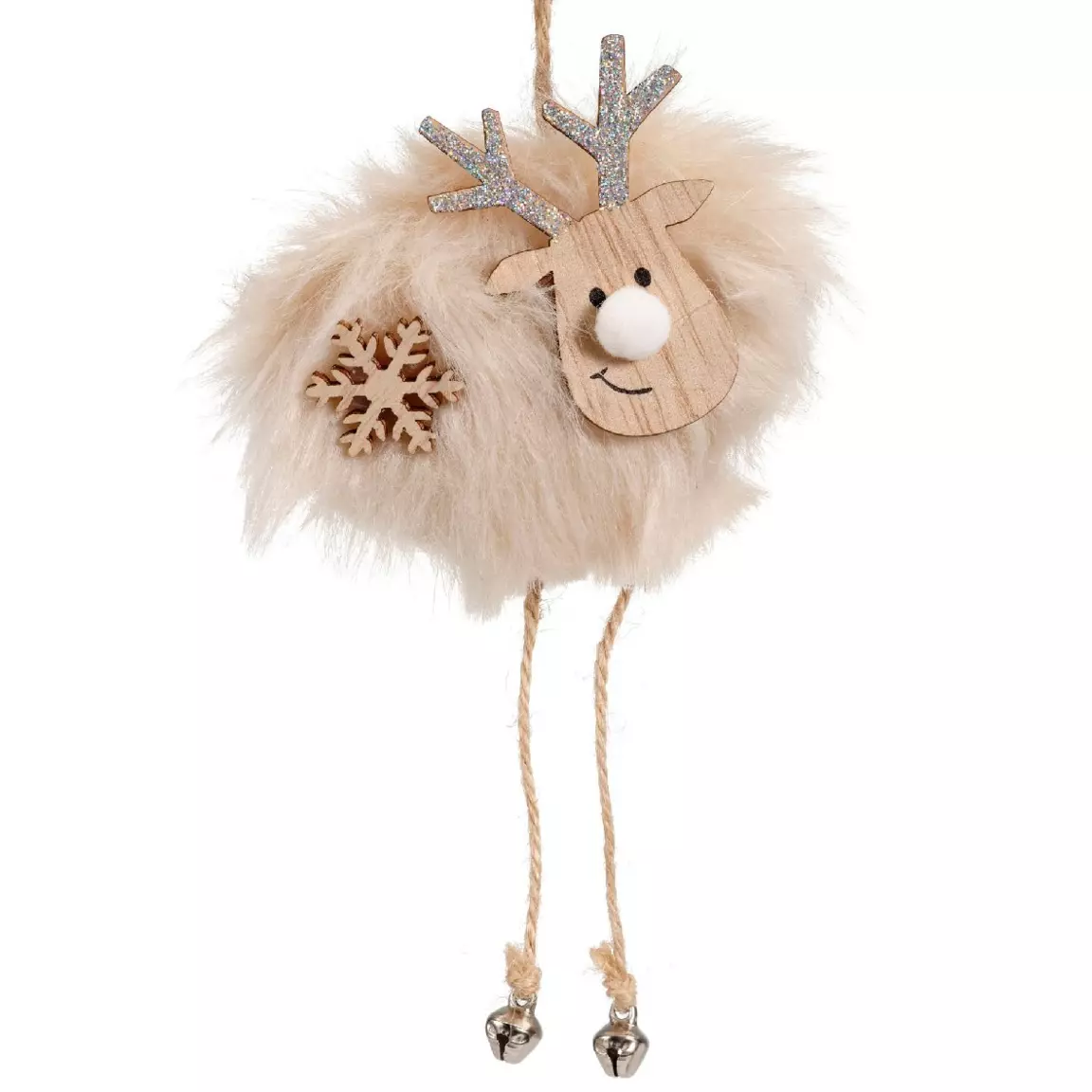 Suspension de Noël (H15 cm) Renne Diego Rose
