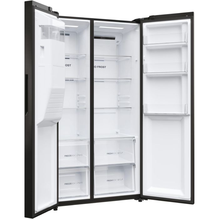 Haier Side-by-Side 90 SERIE 5 HSR5918DIPB Schwarz - Interner Wassertank