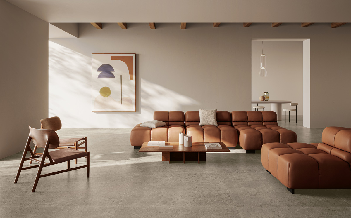 Valence Singa vloertegel 100x100cm ecru gerectificeerd