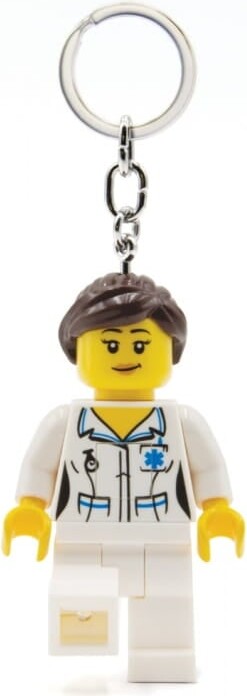 Lego - Ledlite Nøglering Med Led Lys - Sygeplejerske - 9 CM