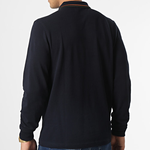 Polo Manches Longues Twin Tipped M3636 Bleu Marine