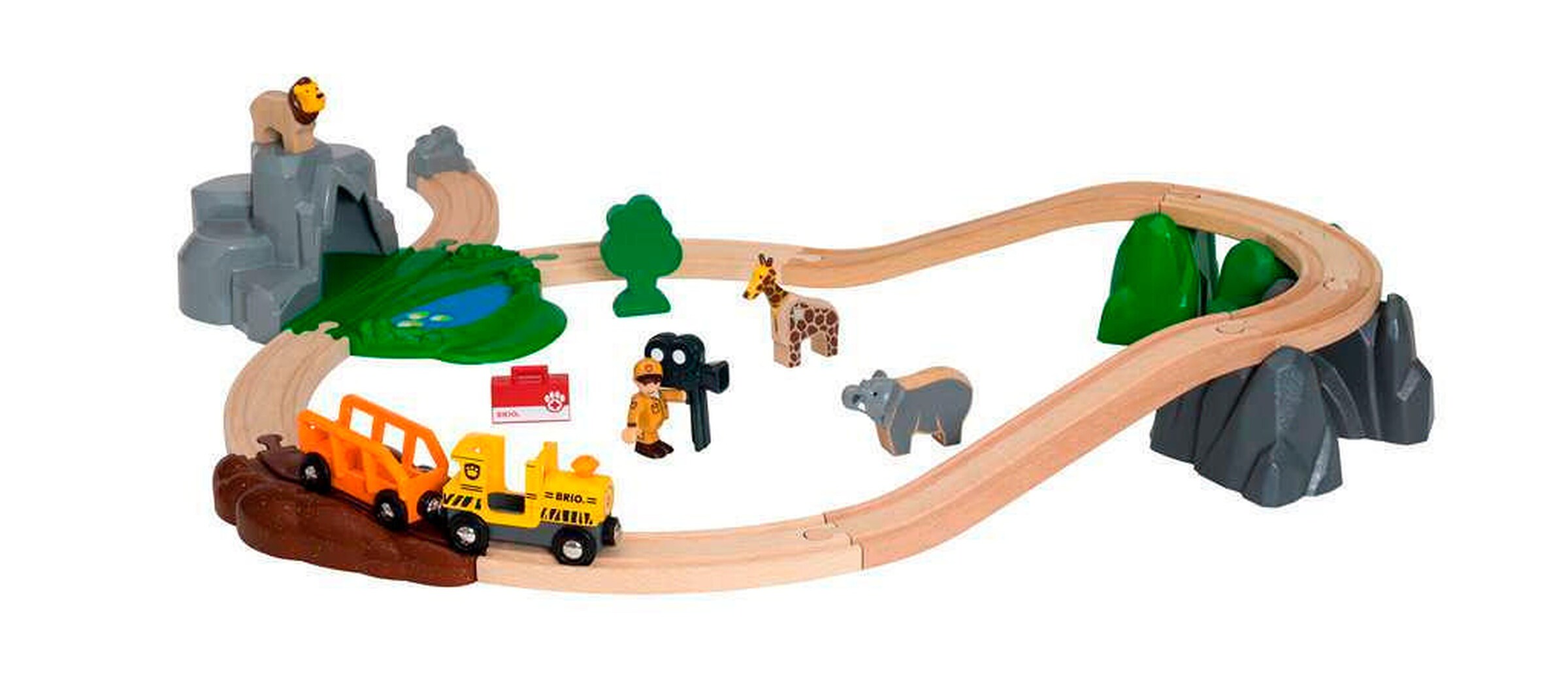 BRIO Großes Bahn Safari Set