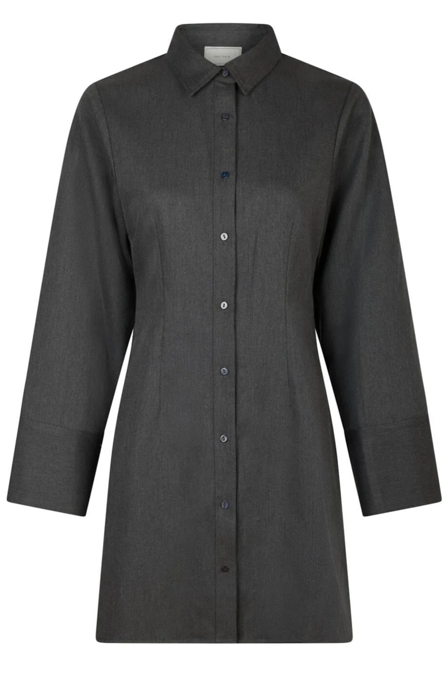Neo Noir Cajsa Solid Shirt Dress 164077
