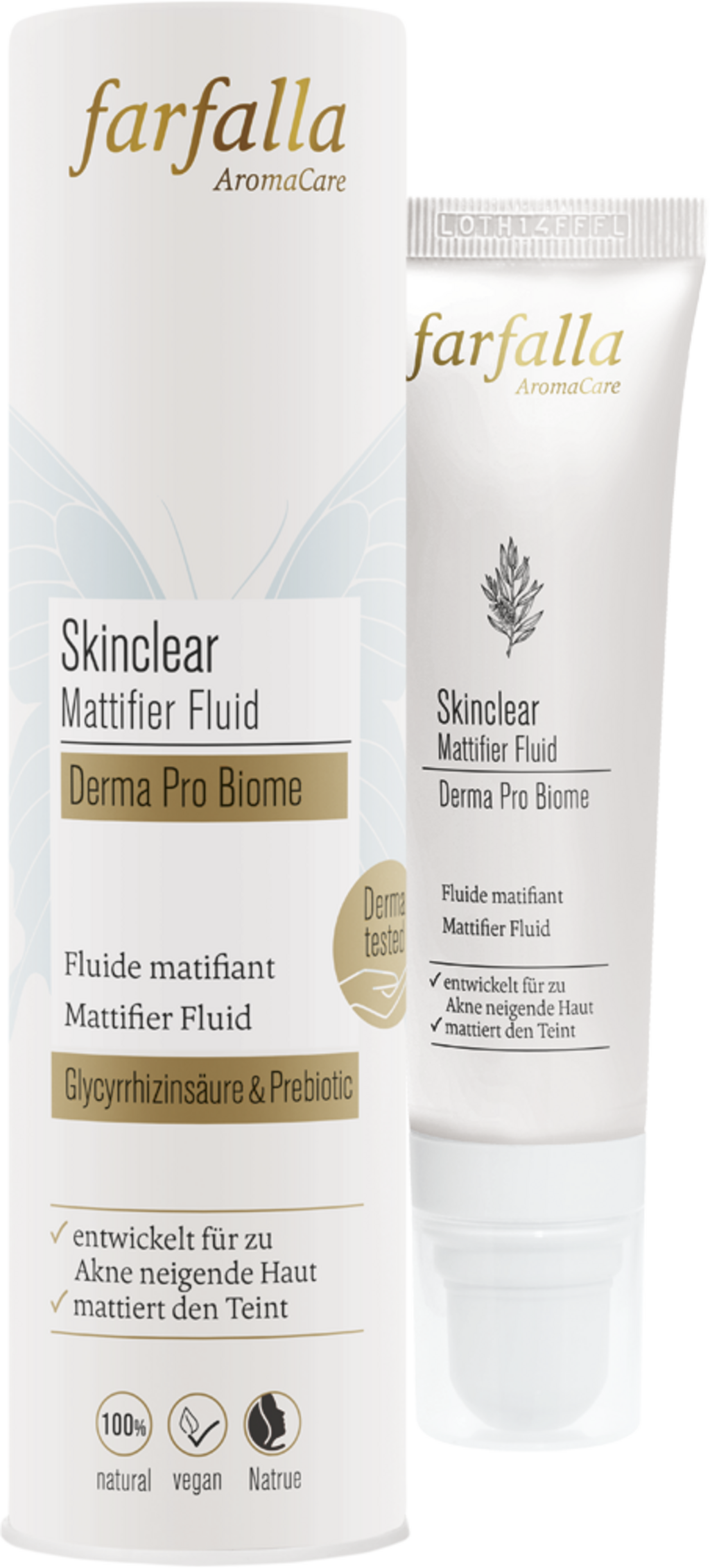 farfalla  Skinclear Derma Pro Biome Mattifier Fluid, 30 ml
