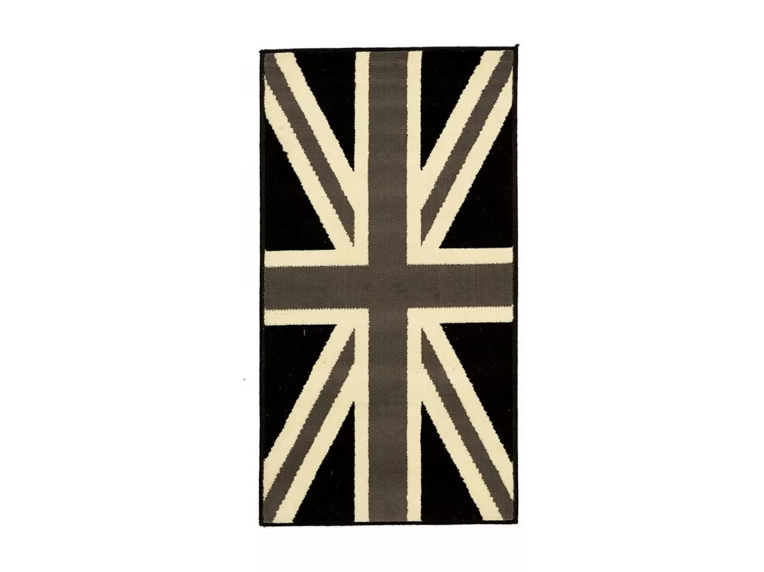 Tapis enfant 60x110 rectangle tissé gris AF1 UNIONJACK