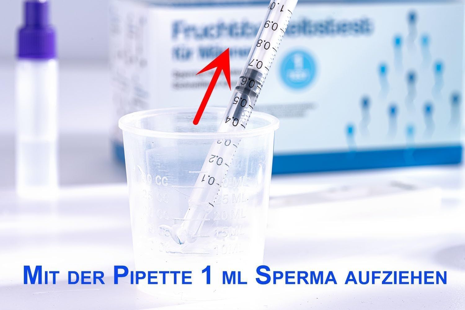 One+Step Fruchtbarkeitstest Sperma Test für Männer - Spermientest für zu Hause