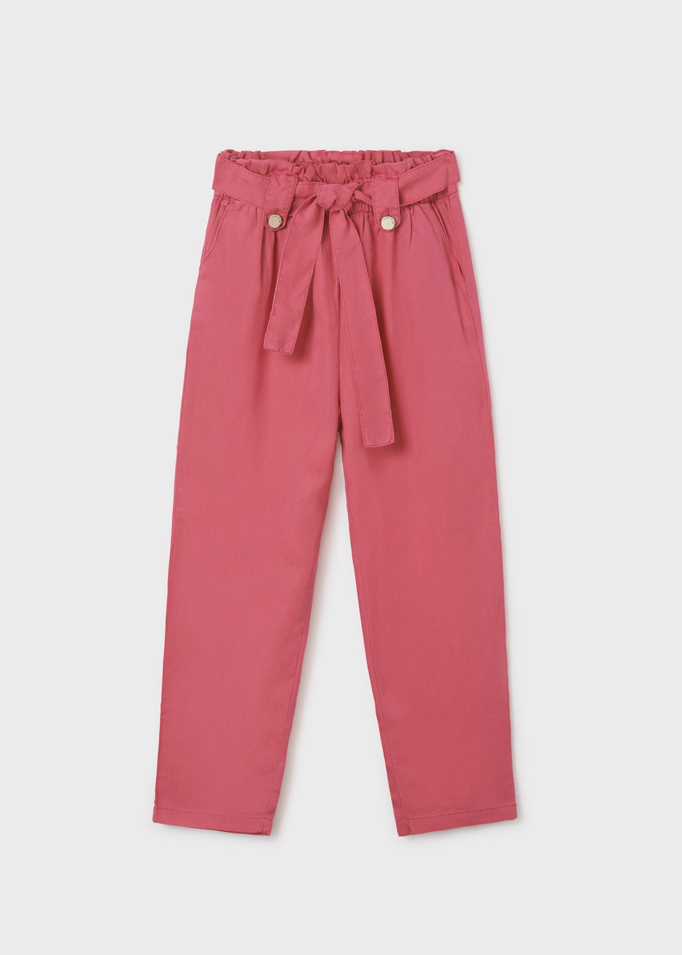 Calça cropped feminina em TENCEL™ Lyocell com amarração
