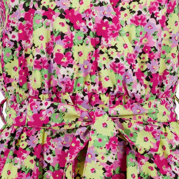 TwoDay dames maxi jurk roze met bloemenprint
