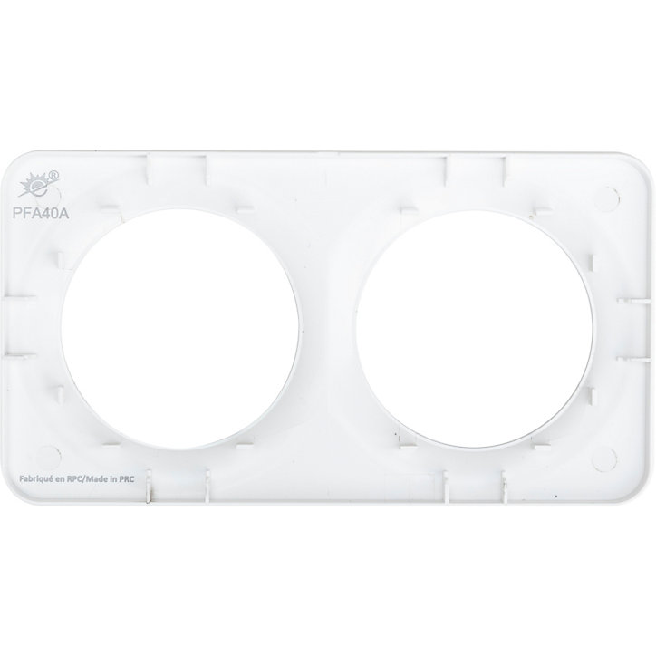 Plaque de finition double Jacobsen Espen blanc