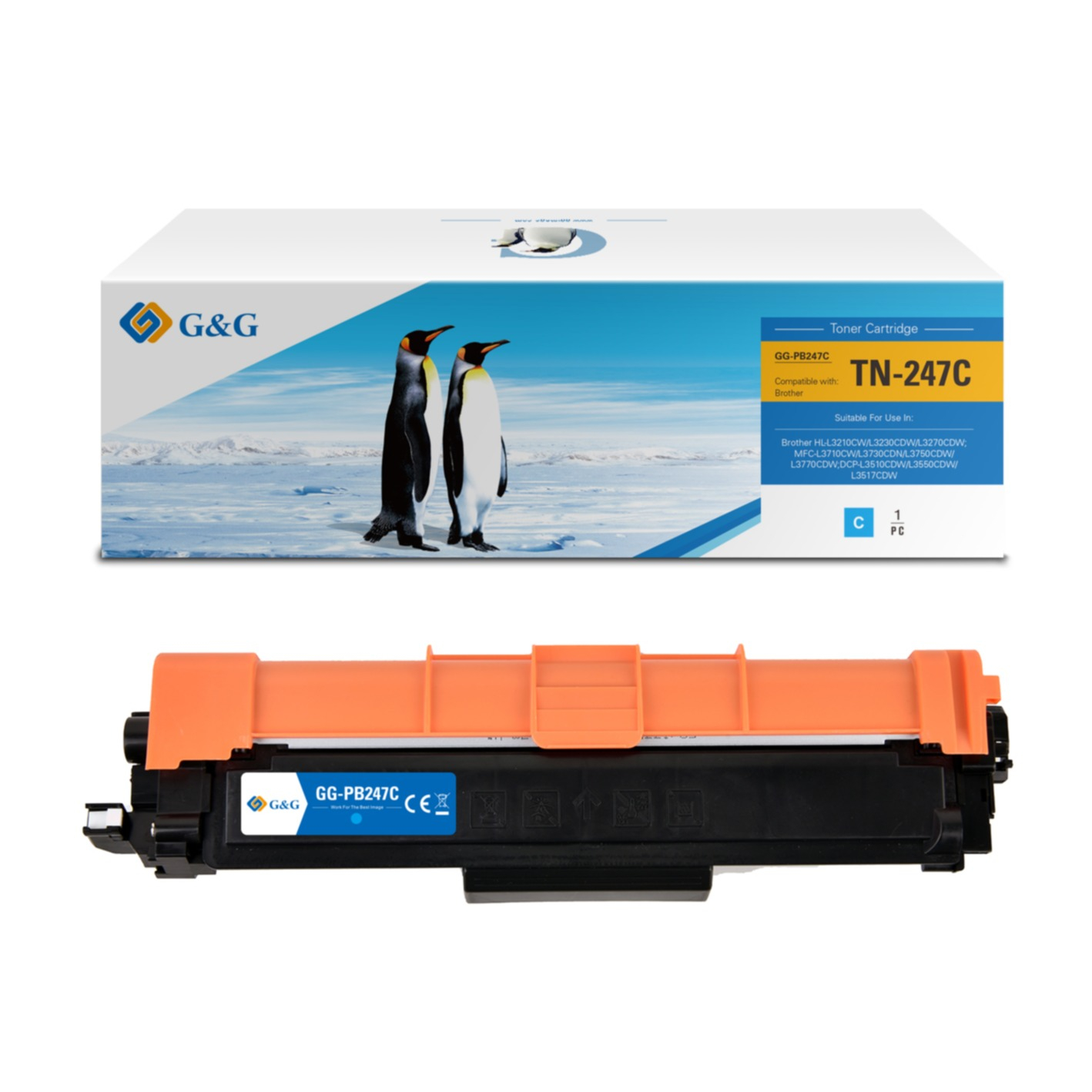 Ersetzt Brother TN-247C Laser Toner Drucker Printer Tonerpatrone (3000 Seiten) - Blau