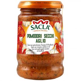 Sacla Italiaans saus met gedroogde tomaat en knoflook