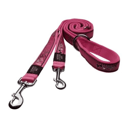 Coleira dupla para cães Armed Response, rosa