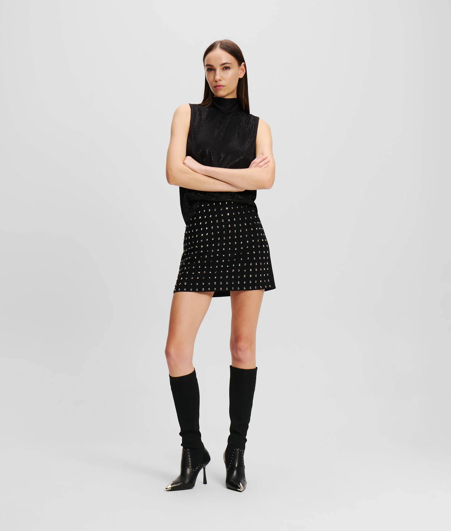 MINI-JUPE À STRASS