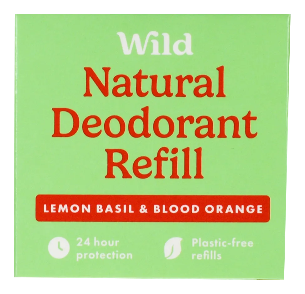 Wild Natural Deodorant Refill Lemon Basil & Blood Orange - 40 g.