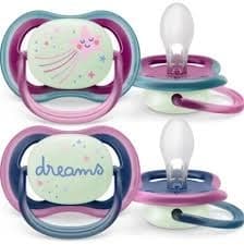 Philips Avent SCF376/14 Ultra Air Nighttime-sutter 6-18 måneder, 2 stk, søvn